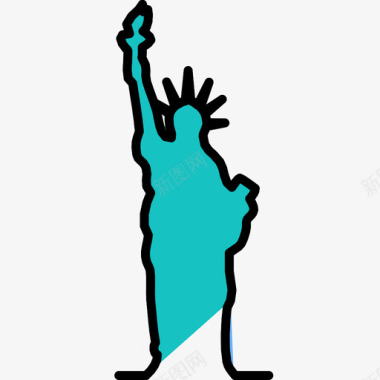 自由女神像展品纽约图标图标