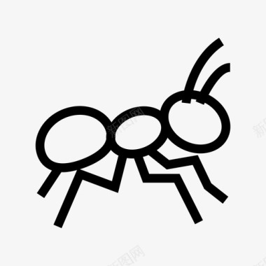 动物蚂蚁虫子小山图标图标
