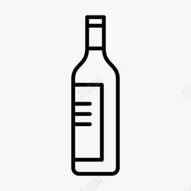 苹果酒瓶子葡萄酒容器图标图标