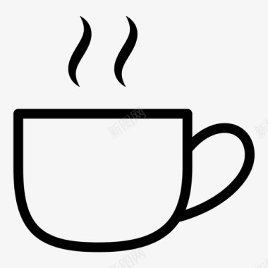 咖啡杯热的时尚的图标图标