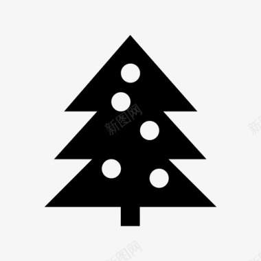 冷杉圣诞树松树自然图标图标