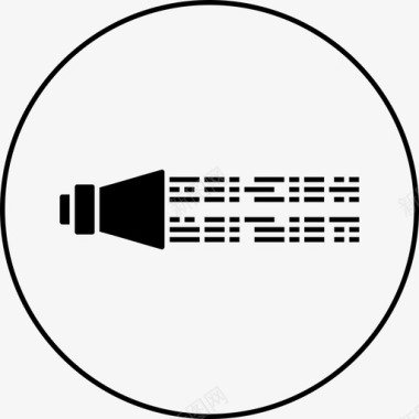 开电声波发射扬声器图标图标