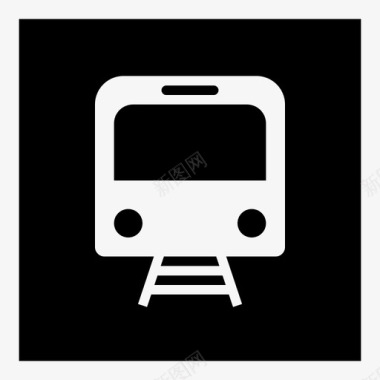 甲米岛景点火车运输出发图标图标
