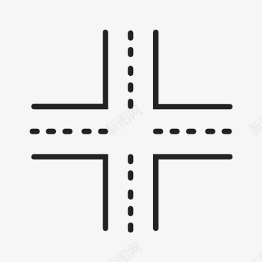 十字路口减法街道图标图标