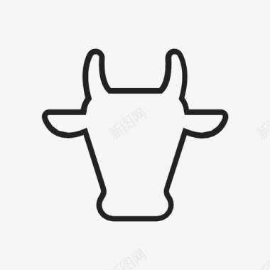 公牛牛门牌匾图标图标