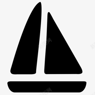 帆船旅游船图标图标