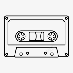 1980年的盒式磁带复古录音图标高清图片