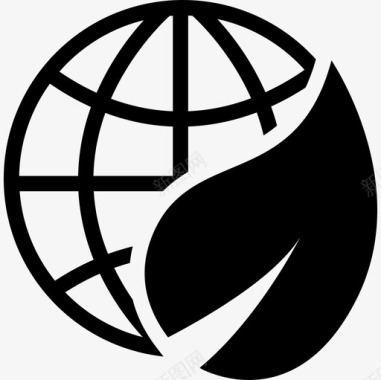 带叶行星网格国际生态符号标志生态主义图标图标