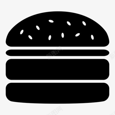 汉堡餐车快餐图标图标