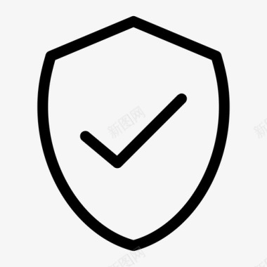 病毒防御盾批准安全保护图标图标