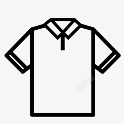 衬衫纤维马球衫纽扣马球衫服装图标高清图片