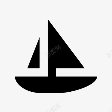 水上小船帆船游船商船图标图标