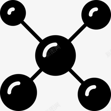 神经元细胞分子研究质子图标图标