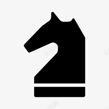 运动T恤图案骑士国际象棋游戏图标图标
