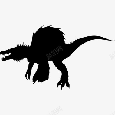 棘龙动物动物王国的恐龙形状图标图标