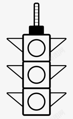红绿配色红绿灯汽车放牧图标图标