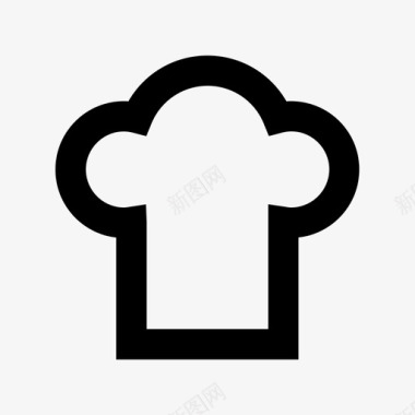厨师帽餐饮材料标图标图标