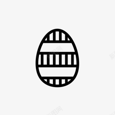 复活节彩蛋1条纹复活节彩蛋图标图标