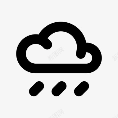 雨滴素材雨天气天空图标图标