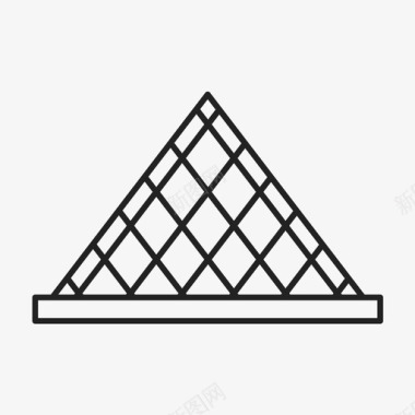 玻璃金字塔卢浮宫金字塔法国历史图标图标