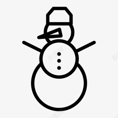 小清新冬天雪人雪人圣诞节霜冻图标图标
