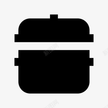 煎饼锅蒸锅溪流智能手机图标图标