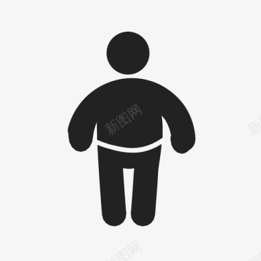 体重超重的人图标图标