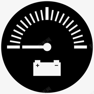 电源功率电池电量表单色仪表图标图标