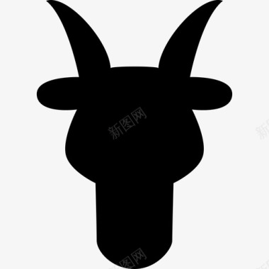 白羊座牛头正面形状符号动物十二生肖图标图标