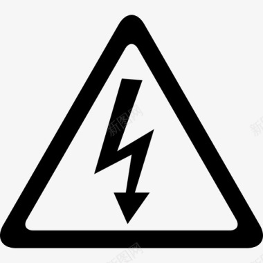 信号标识触电危险的箭头螺栓信号呈三角形标志信号设置图标图标