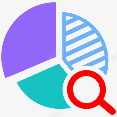 电脑图信息搜索饼图统计信息特定图标图标