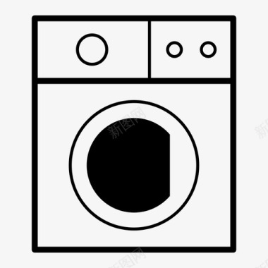 洗衣机美泰洗衣房图标图标