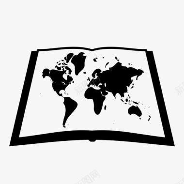 世界地图旅游指南图标图标
