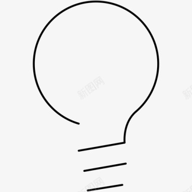 灯泡白炽灯插图图标图标