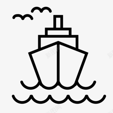 货船货船物流图标图标