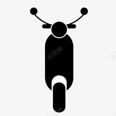 老式摩托车图标图标