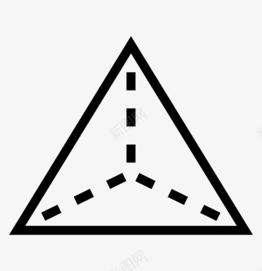 四面体三角金字塔多面体图标图标