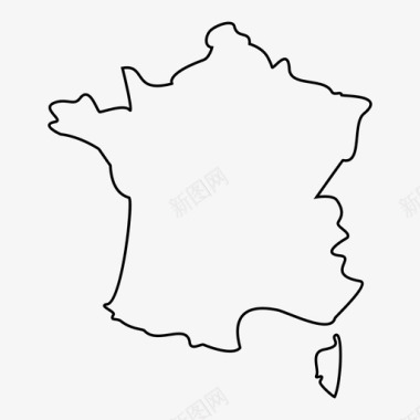 自行车法国国家地图图标图标