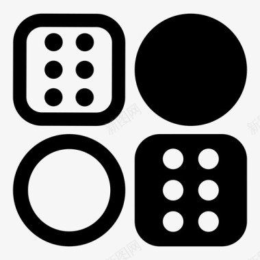 圆圈标志双陆棋圆圈桌面游戏图标图标