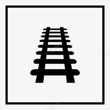 火车道口钢轨图标图标