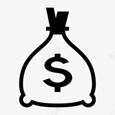 钱袋钱袋银行现金图标图标