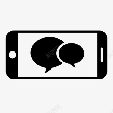 手机谈话移动聊天技术谈话图标图标