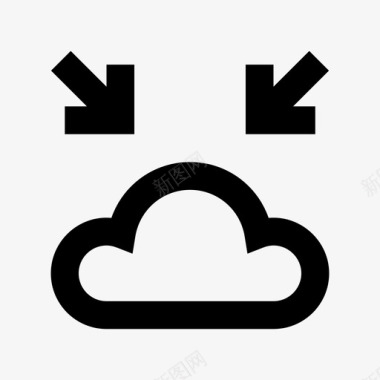 服务器云计算数据存储服务器和传输材料图标图标