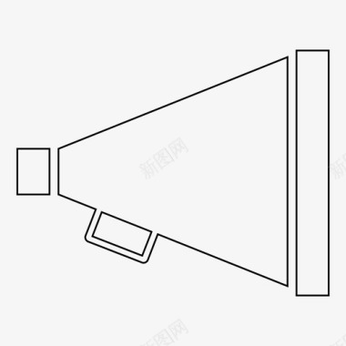 大声公广告扩音器大声宣布图标图标