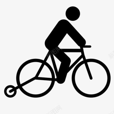 关爱儿童成长训练轮自行车儿童图标图标
