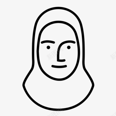 人物面部女性图标图标