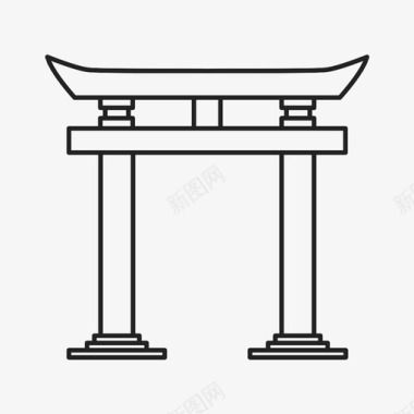 莫纳斯国家纪念碑门日本纪念碑图标图标