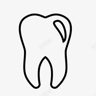 短的缺陷牙齿有缺陷口腔图标图标