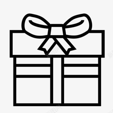 礼品盒礼盒庆典图标图标