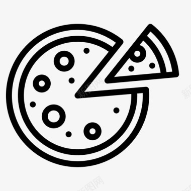 美味的月饼披萨奶酪面包皮图标图标